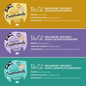 Tiki Cat Wet Food Complements - Hydrating Grain Free Meal Toppers - Variety Pack Recipes 2.1 oz. Servings 10 Pack