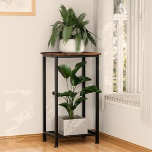 EKNITEY Small Tall Side Table - 28.75" H Telephone Table High End Table w/Storage Shelf for Corner Living Room Bedroom Entryway and Office
