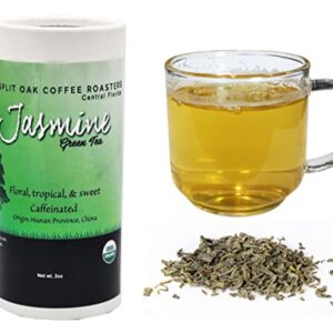 Green Tea Loose Leaf Organic, Jasmine Green Tea, Health, Strong and Natural Pure Leaf Tea. Best Organic Green Tea, Super Green Breakfast, Hot or Iced by Split Oak.