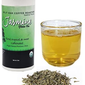 Green Tea Loose Leaf Organic, Jasmine Green Tea, Health, Strong and Natural Pure Leaf Tea. Best Organic Green Tea, Super Green Breakfast, Hot or Iced by Split Oak.