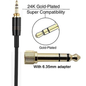 Q701 Cable, Replacement Audio Cable AUX Wire Cord Compatible with AKG K240 Q701 K701 K702 K271 K271s K712 K272 K240s K141 K171 K181 K267 Pioneer HDJ-2000 Headphones (Black)