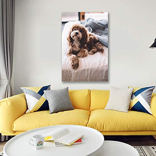 H5print Custom Canvas Prints Personalized Wall Art with Your Pet Photos/Pictures Digitally Printed - 10x8inches
