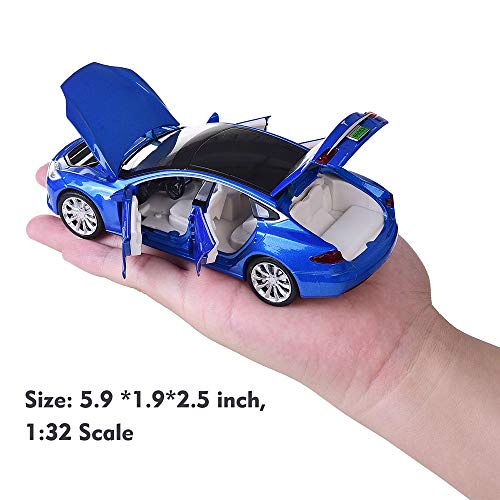 MiniToy Toy Car Model S Alloy Model Cars Pull Back Vehicles 1/32 Scale Car Toys for Toddlers Kids(Blue)
