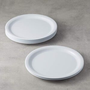 AmazonCommercial 9 in. White Melamine Plate - 6 Piece Set