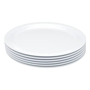 AmazonCommercial 9 in. White Melamine Plate - 6 Piece Set