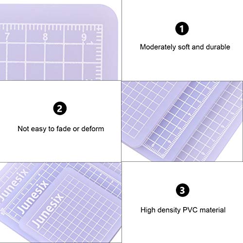 ARTIBETTER 3pcs PVC Cutting Mat Translucent Grip Fabric Quilting Cut Mat Durable Non Slip Square Cutting Mat Pad for Scrapbooking Sewing 6x6cm 8x8cm 10x10cm