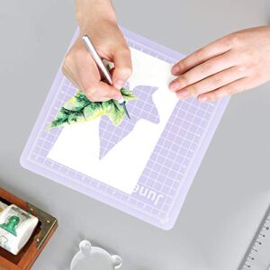 ARTIBETTER 3pcs PVC Cutting Mat Translucent Grip Fabric Quilting Cut Mat Durable Non Slip Square Cutting Mat Pad for Scrapbooking Sewing 6x6cm 8x8cm 10x10cm