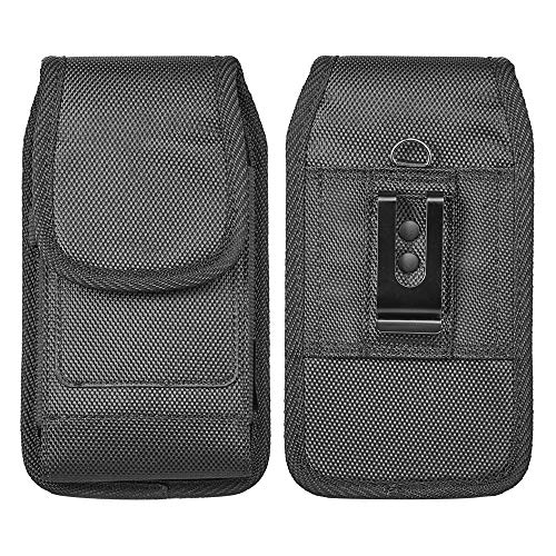 LUXMO Rugged Heavy Duty Cell Phone Carrying Holder Belt Clip Holster Case Pouch for Motorola Moto g Power 5G Moto g Play (2023) Moto Edge 30 Fusion Moto Edge (2022) Moto g Stylus 2022 Moto g 5G