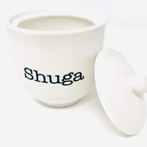 Twerp Sugar Bowl | Cute Ceramic Shuga Dish with Lid | Perfect Hostess Gift or Housewarming Gift