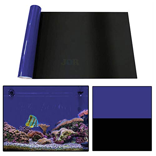 JOR Aquarium Background, 24” x 60” Deep Blue Color, Dual-Sided Abyss, Makes Fish Tracking Easier, 1 pc