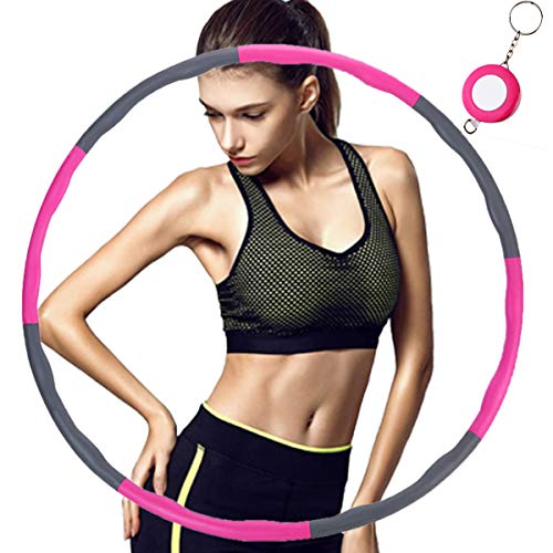 BetterSense Hoola Hoop for Adults - 8 Section Detachable Hoola Hoops, 2lb Weighted Hoola Hoop for Exercise - Portable Smooth & Soft Padding Weighted Hula Hoop