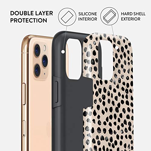 BURGA Cellular_Phone_CASE Compatible with iPhone 11 Pro, Silicone, Heavy Duty Protection, Slim Fit, Wireless Charging Compatible & Shock-Absorbent, Almond Latte