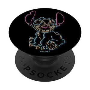 Disney Lilo & Stitch Neon Line Art PopSockets PopGrip: Swappable Grip for Phones & Tablets