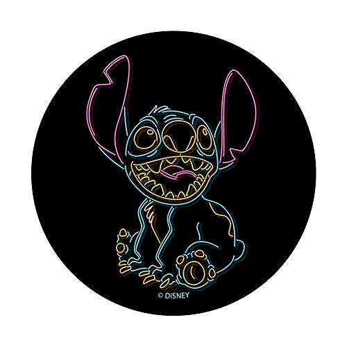 Disney Lilo & Stitch Neon Line Art PopSockets PopGrip: Swappable Grip for Phones & Tablets