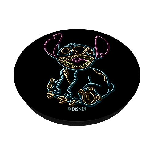 Disney Lilo & Stitch Neon Line Art PopSockets PopGrip: Swappable Grip for Phones & Tablets