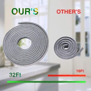 32.8 Ft Self Adhesive Seal Strip Weatherstrip for Windows and Doors House Soundproofing,Windproof,Dustproof,Stronger Stickiness,0.35 Wide X 0.2 inch Thick.