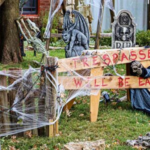 Festyle 1000ft Halloween Stretch Spider Webs Indoor & Outdoor Spooky Spider Webbing with 80 Fake Spiders for Halloween Decorations