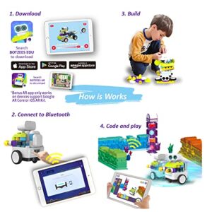 PAI TECHNOLOGY BOTZEES Coding Robots for Kids, Remote Control Robot, STEM Toys, Gift for Boys and Girls Age 4+ (APP Based, iOS, Android and Kindle Fire Compatible)