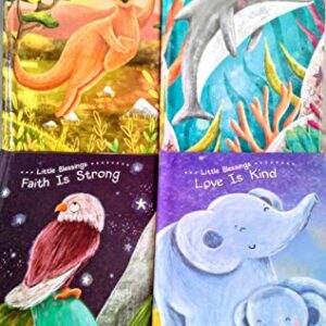 Little Blessings Be Joyful, Be Patient, Faith is Strong, and Love is Kind Board Books - Set of 4