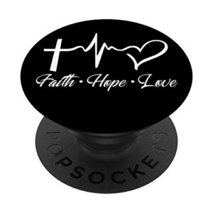 Faith Hope and Love - for Women - Christian Bible Verse PopSockets PopGrip: Swappable Grip for Phones & Tablets