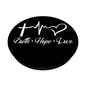 Faith Hope and Love - for Women - Christian Bible Verse PopSockets PopGrip: Swappable Grip for Phones & Tablets