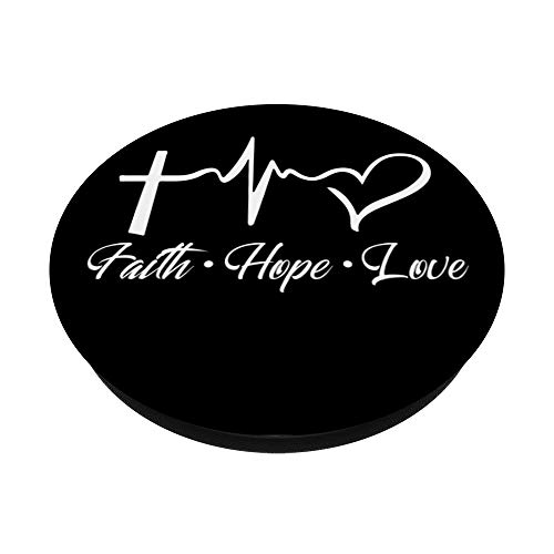 Faith Hope and Love - for Women - Christian Bible Verse PopSockets PopGrip: Swappable Grip for Phones & Tablets