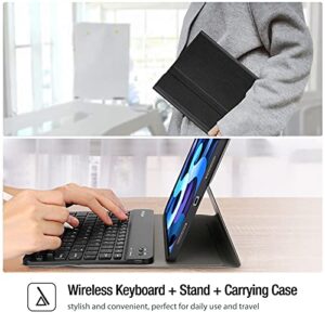 ProCase Keyboard Case for iPad Air 5/4, iPad 10.9 inch 2022 2020 Case with Magnetically Detachable Wireless Keyboard for iPad 10.9" Air 5th 4th Generation -Black