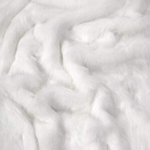 Solid Arctic Fox Fur Fabric Sold by The Yard DIY Coats Costumes Scarfs Rugs Accessories Fashion (White)