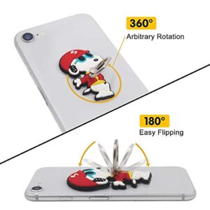 FINEX 3 Pcs Set Snoopy 2-in-1 Mobile Cell Smart Phone Kickstand Finger Ring and Holder Stand Grip for iPhone Samsung Android