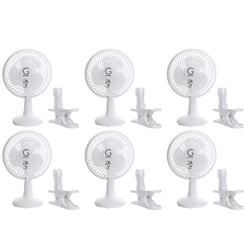 Genesis A1CLIPFANWHITE-6PK clip fan white, 6 inch, 6 Piece