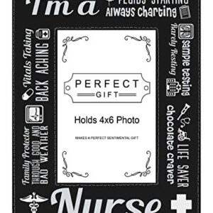 ThisWear Inspirational Nurse Appreciation Frame I'm A Nurse 4x6 Leatherette Photo Frame Black