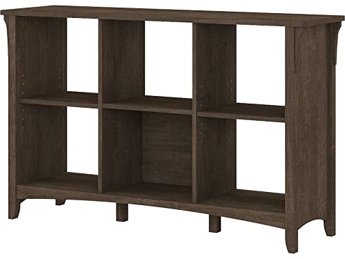 Bush Furniture Salinas Cube Shelf and Bookcase | Display Cabinet with 6 Shelves in Ash Brown | Modern Storage Cabinet with Open Bookshelf for Library, Office, Living Room, Bedroom and More