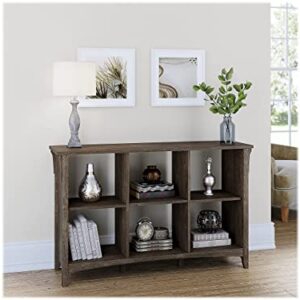 Bush Furniture Salinas Cube Shelf and Bookcase | Display Cabinet with 6 Shelves in Ash Brown | Modern Storage Cabinet with Open Bookshelf for Library, Office, Living Room, Bedroom and More