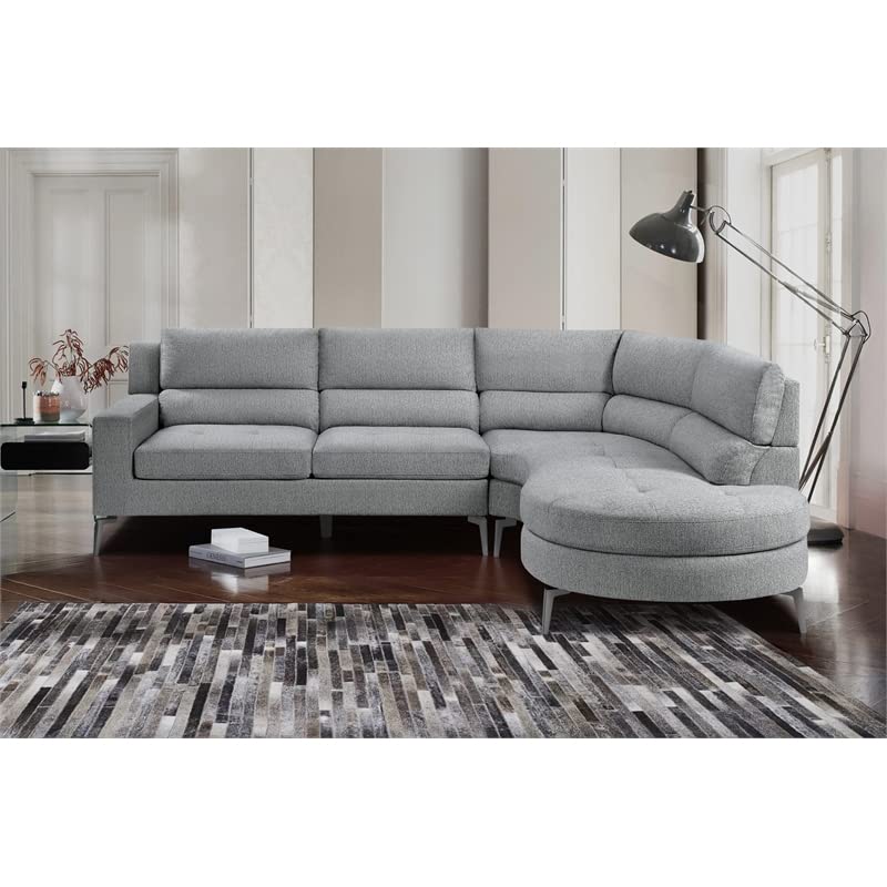 Lexicon Bonita Upholstered Sectional in Gray