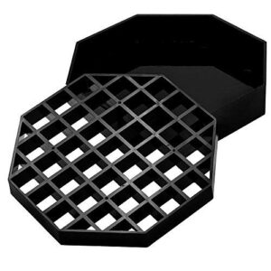 Caspian 4.5" Drip Trays Octagon Coffee/Tea/Wine Plastic Tray with Honeycomb Lattice, 4 Pieces