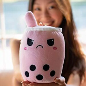 The Original Boba Tea Reversible Boba Plush - Happy to Mad (Reversible Boba Plushie)