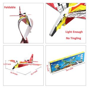 Airplane Toys for Kids 2 Pack Electric Auto Fly Model Plane Toys USB Rechargeable Hand Throw Foam Airplane Birthday Christmas New Year Gift for 3 4 5 6 7 8 9 10 Years Old Boys Girls Kids Party Favor