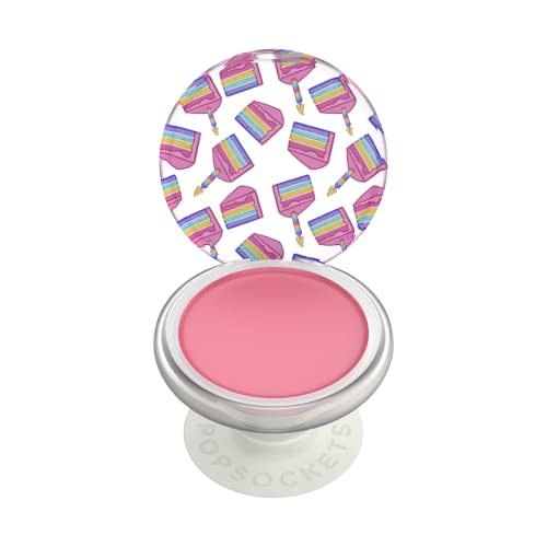 PopSockets Lip Balm Phone Grip with Expanding Kickstand, PopLips, PopSockets for Phone - Birthday Cake