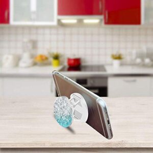 Multi-Function Mounts and Stands for Smartphones, Expanding Stand Grip Mount Socket, iPhone and Tablets (Blue Glitter)
