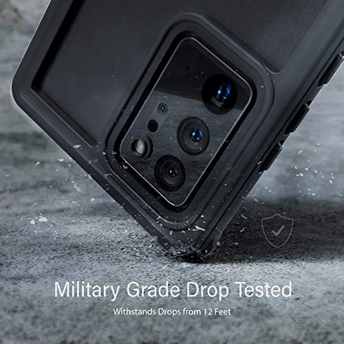 Ghostek NAUTICAL Note 20 Ultra Waterproof Case Full Body with Screen Protector Built-In Watertight Seal Wireless Charging Compatible Designed for 2020 Samsung Galaxy Note20 Ultra 5G (6.9 Inch) (Black)