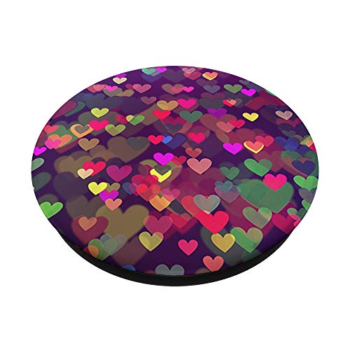 Heart Multicolor Colorful Hearts PopSockets PopGrip: Swappable Grip for Phones & Tablets