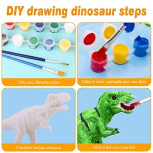 ANCHWN Dinosaur World Painting Kit - 35 Pcs Dinosaur Arts and Crafts Set for Boys Girls Age 4 5 6 7 8Years Old Kid Creativity DIY Gift Easter Paint Your Own Dinosaur Animal Set