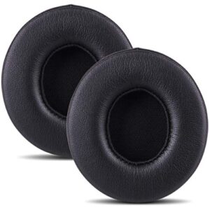 Professional Replacement Ear Pads,Earpads Compatible with Beats Solo 2 & Solo 3 Wireless On-Ear Headphones,Soft Protein Leather,Noise Isolation Memory Foam,Strong Adhesive Tape,2 Pieces