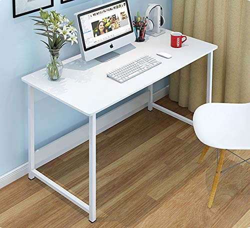 TOPYL Computer Desk with Bookshelf,47" Modern Simple Style Desk for Home Office,Sturdy Writing Desk - Family Workstation with 2 Tier Shelves