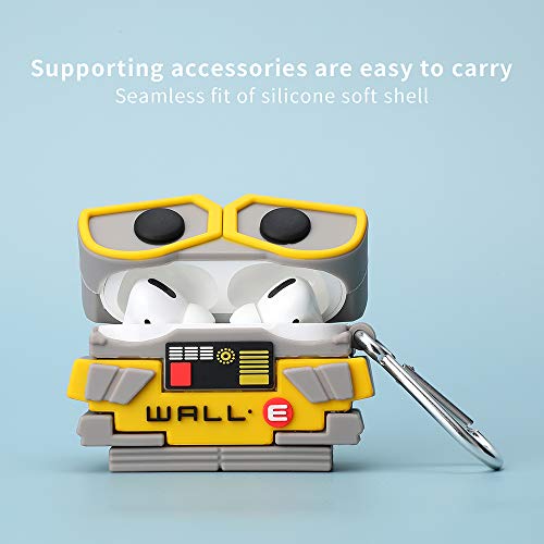 Compatible with Airpod Pro,Funny Cartoon Animation Wall·E Silicone Case Design, Suitable for Fashion Girl Child Teen Boy Airpod Pro Case (Wall-E)