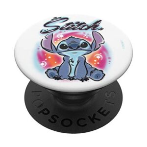 disney lilo & stitch airbrush portrait popsockets popgrip: swappable grip for phones & tablets