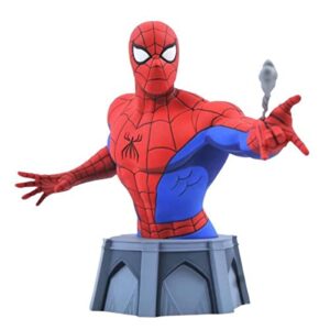 diamond select toys marvel animated spider-man bust, multicolor, 6 inches