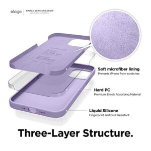 elago Compatible with iPhone 12 Mini Case, Liquid Silicone Case, Full Body Protection (Screen & Camera Protection) for iPhone 12 5.4 Inch (Purple)