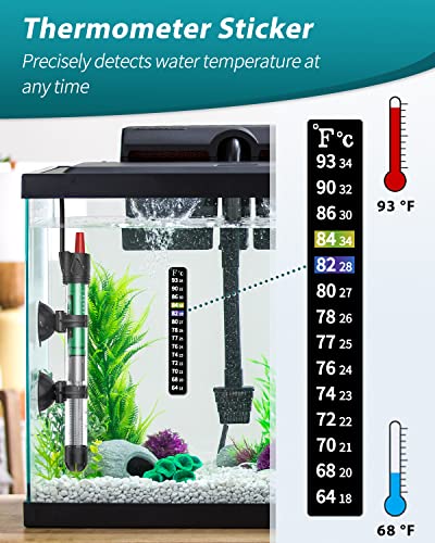 Uniclife 100 Watt Aquarium Heater with Thermometer, Fish Tanks Heater for 10-25 Gallon