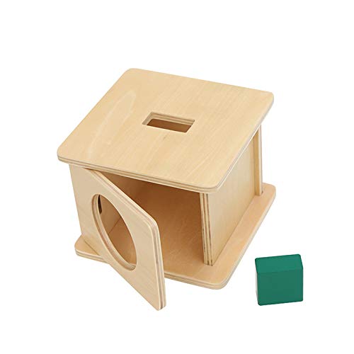 Adena Montessori Imbucare Box w/ Rectangular Prism Sliding Top Box Montessori Montessori Toys for Toddlers